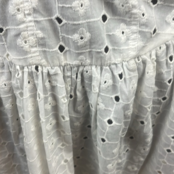 NWT ASOS ONE SHOULDER CUPPED EYELET MINI SUNDRESS IN WHITE Size 8 - Picture 6 of 16